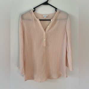 Pure Jill by J.Jill Women's Peach Button-Up Top XS